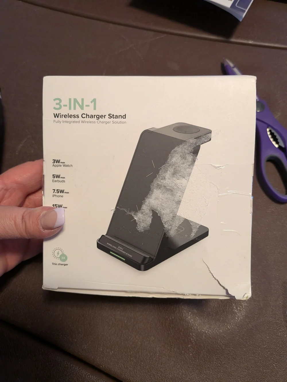 3-IN-1 Wireless Charger Stand - Black